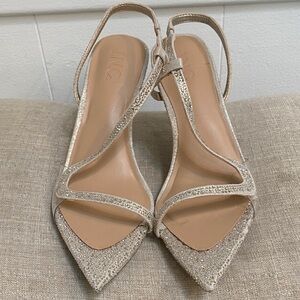 INC International Concepts Women's Sparkling Beige Heels